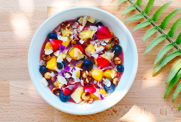 The acai bowl served at Tanjong Beach Club