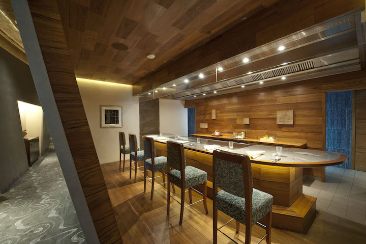 The private dining area at Waku Ghin, a new restaurant in the two Michelin stars category