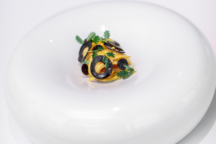 Homemade tagliolini by chef Bombana, served at the four-hands dinner at Jaan