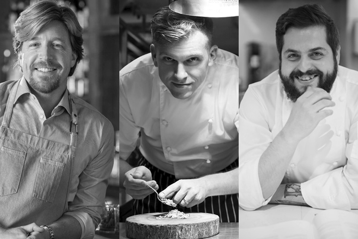 Left: John Kunkel from The Bird Southern Table & Bar, Steve Allen from Pollen, Aitor Orive from Iggy's.