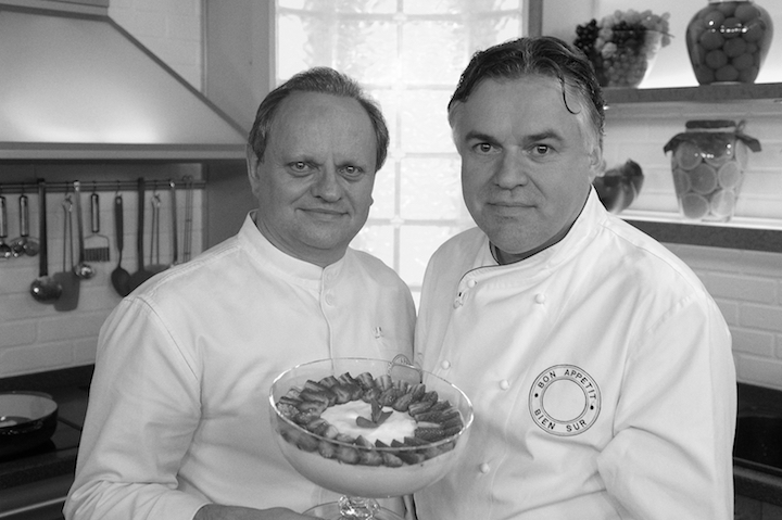 Joël Robuchon (left) with Dominique Bouchet.